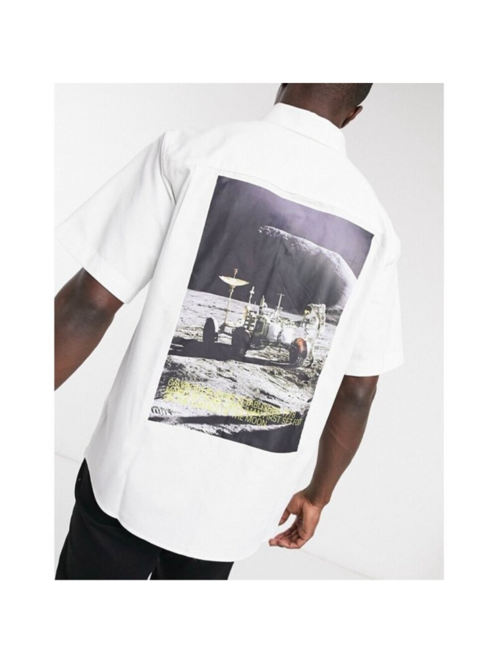 Calvin Klein by Raf Simons Est 1978 Moon Landing Button Down Short Sleeve Shirt